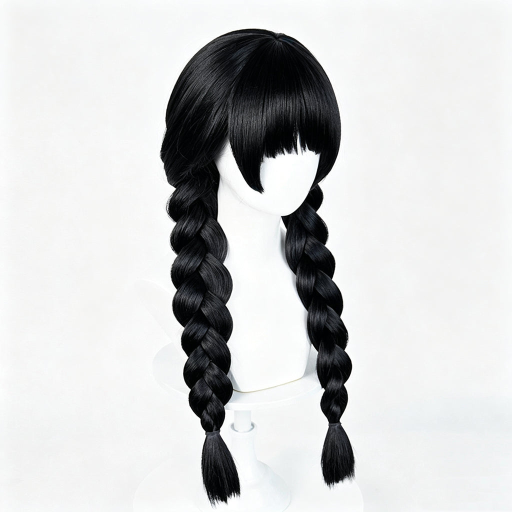 IdentityⅤ   Little   Girl Alice   DeRoss(Miss Pomegranate   Plate) Long   Black   Hair   Basic Wig