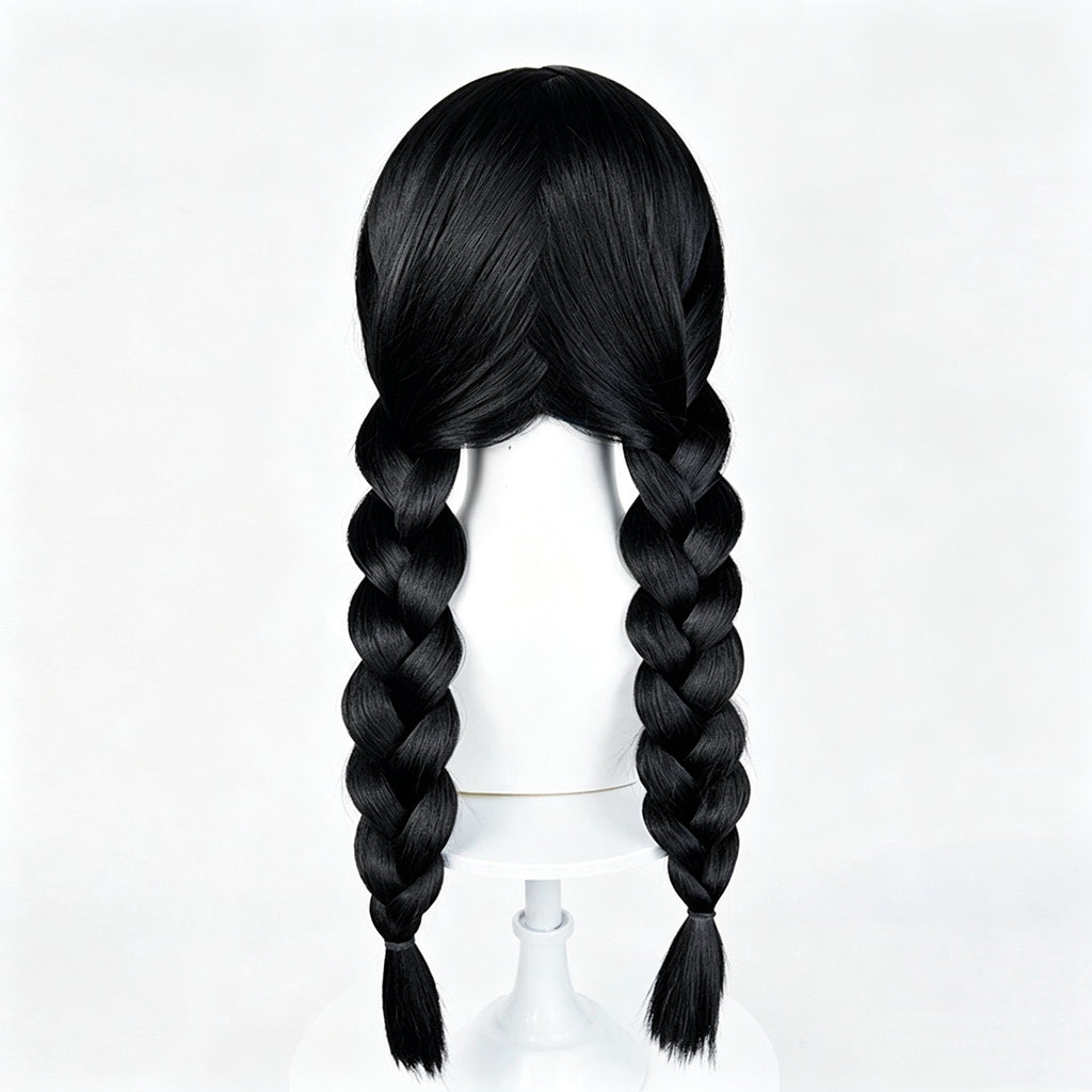 IdentityⅤ   Little   Girl Alice   DeRoss(Miss Pomegranate   Plate) Long   Black   Hair   Basic Wig