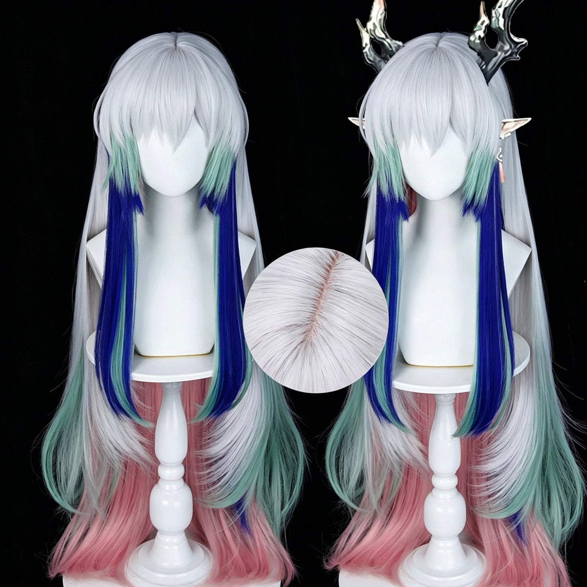 Arknights   Yi   Long   Mix Hair   Basic   Wig