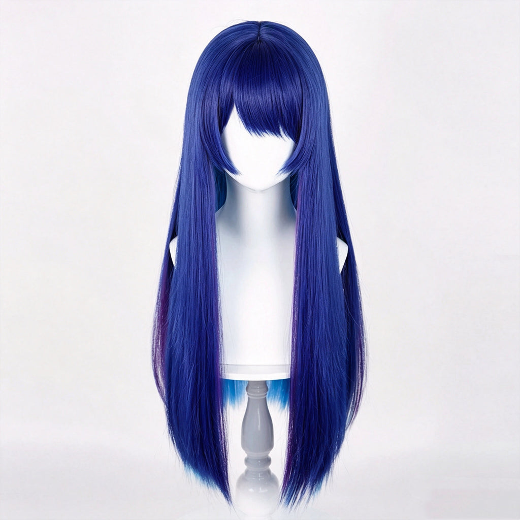 Arknights   Mostima Royal   Blue   Inner   Layer Gradient   Long   Straight Basic   Wig