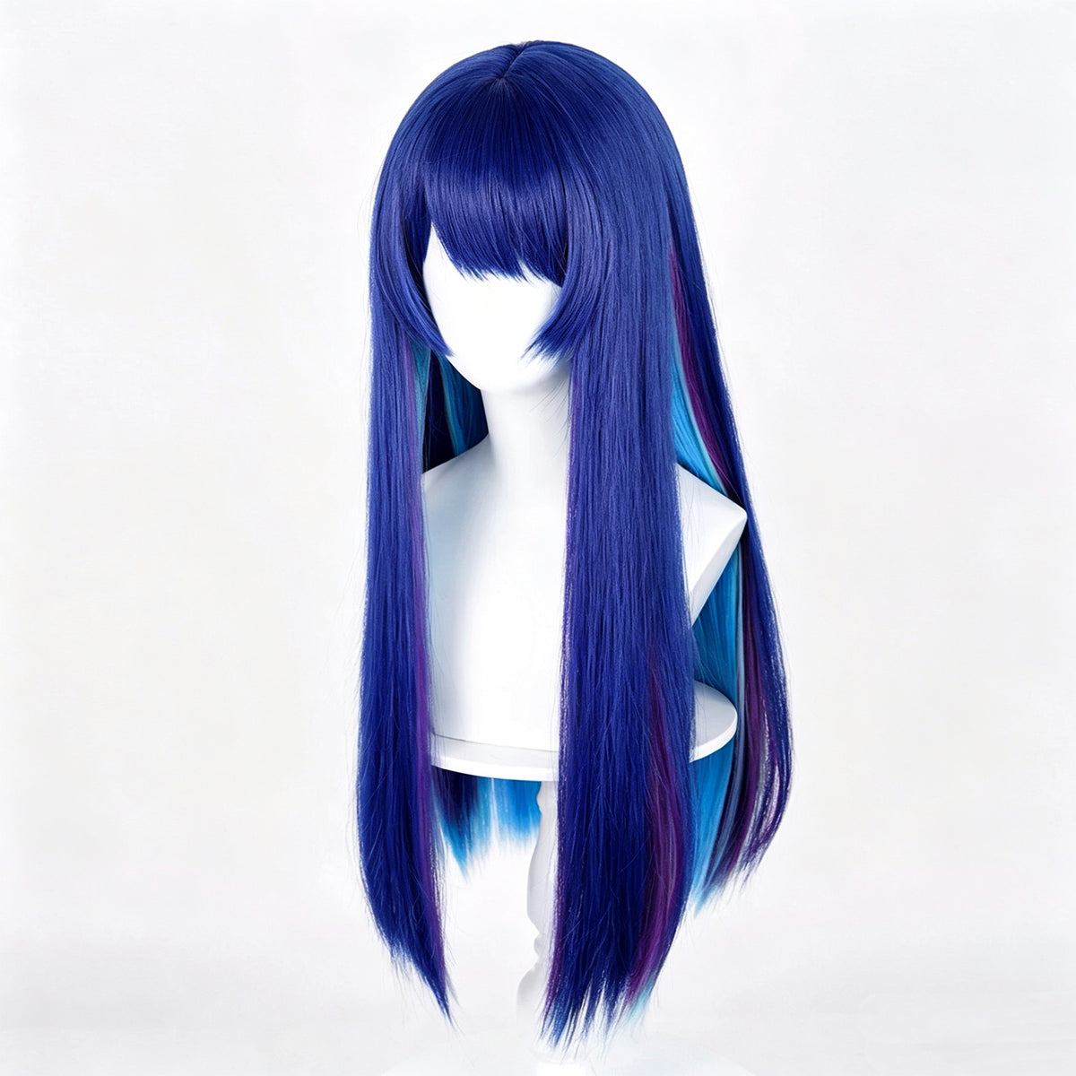 Arknights   Mostima Royal   Blue   Inner   Layer Gradient   Long   Straight Basic   Wig