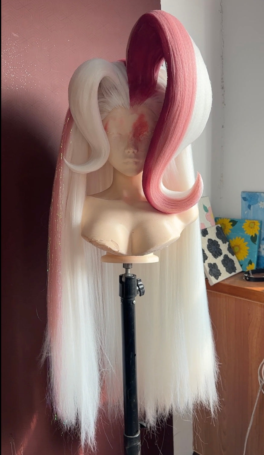 Female Angel Dust Custom Wig – Premium Precision Cosplay Styling Commission