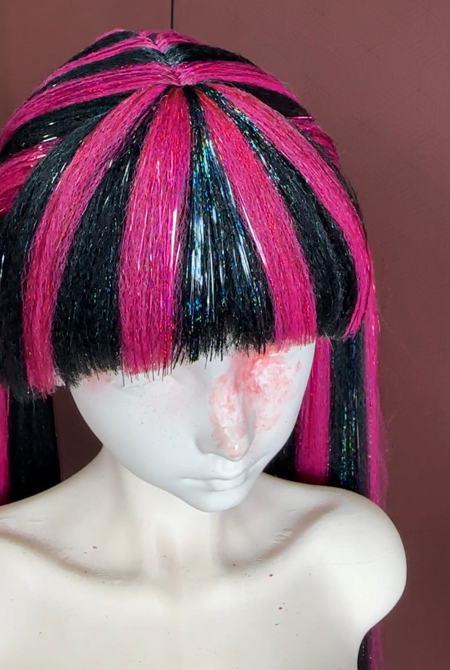 Draculaura Custom Wig – Premium Precision Cosplay Styling Commission