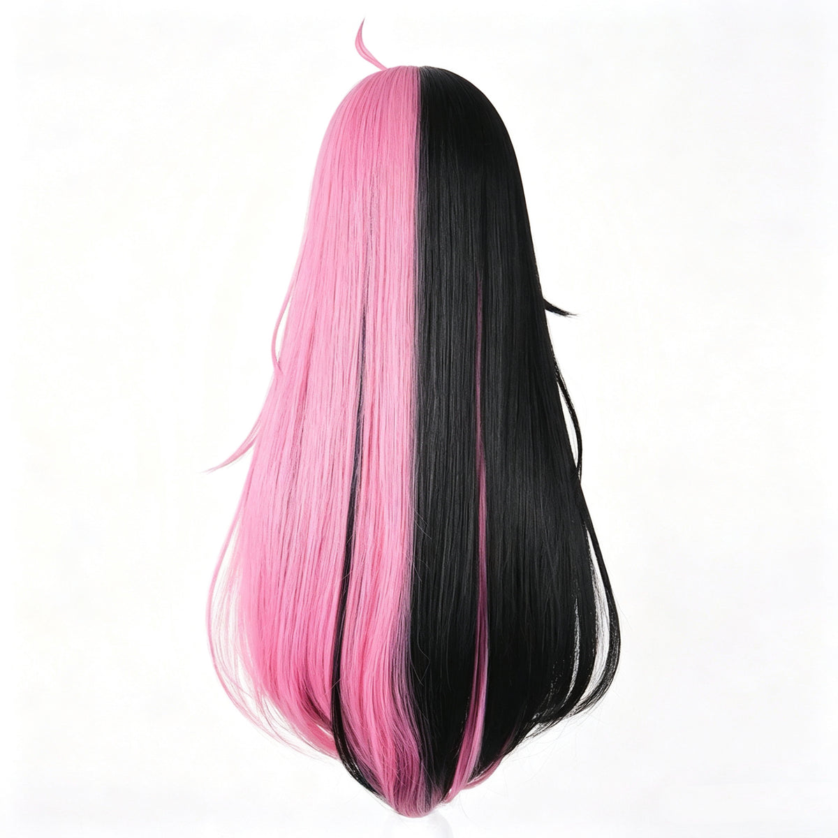 BangDream   MewType Sengoku   Yuno   Wig Half‑Black   Half‑Pink Split   Color   Realistic Scalp   Top   Long Straight