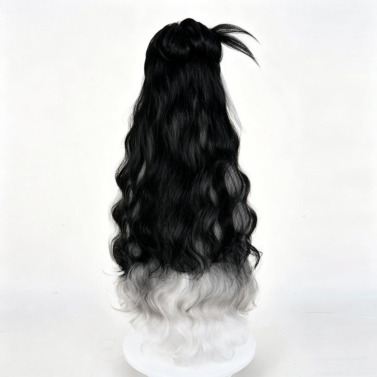 Arknights   Wintertime Long   Black   White   Hair Basic   Wig