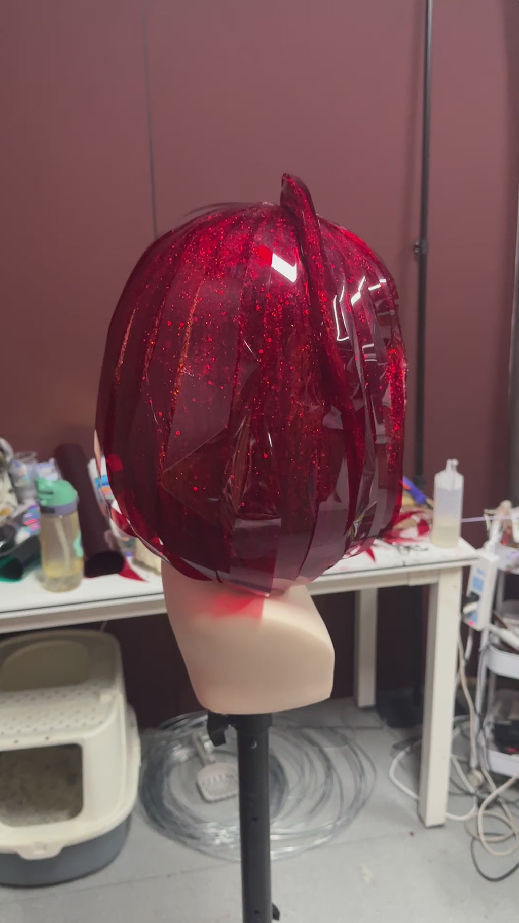 Land of the Lustrous Cinnabar Wig Commission
